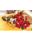 Cornucopia naturale con stelle di natale
